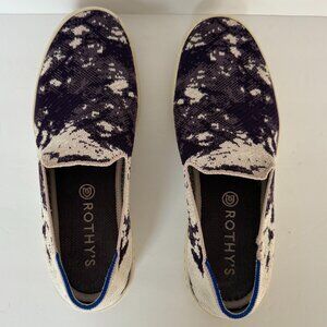 Rothy's Shoes Womens 9.5 Original Slip-on Sneaker Purple Tie Dye Limited Edition